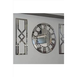 Wooden Factory 3'lü Kum Saati Dekoratif Duvar Saati Tablo Saat (gümüş) WD-SAAT-0005