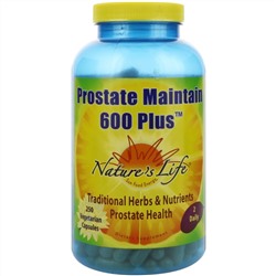 Nature's Life, Prostate Maintain 600 Plus, 250 вегетарианских капсул