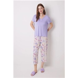 Pijama Capri soft touch estampado flores