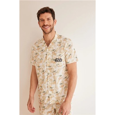 Pijama camisero hombre 100% algodón Grogu