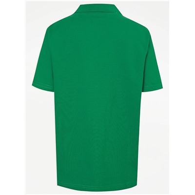 Green Short Sleeve School Polo Shirts 2 Pack