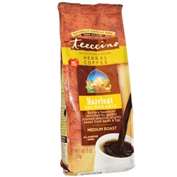 Teeccino, Средиземноморский травяной кофе, с фундуком, средней прожарки, без кофеина, 11 унций (312 г)