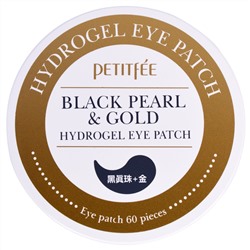 Petitfee, Black Pearl & Gold Hydrogel Eye Patch, 60 pieces