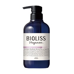 KOSE Шампунь для волос Bioliss Veganee разглаживающий с натуральными маслами, аромат розы и черной смородины, диспенсер с дозатором 480 мл
