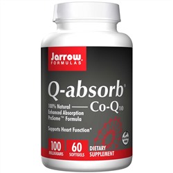 Jarrow Formulas, Q-absorb, кофермент Q10, 100 мг, 60 мягких капсул