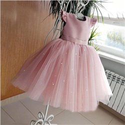 розовое детское платье