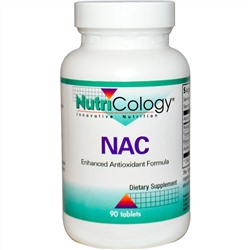 Nutricology, NAC, 90 таблеток