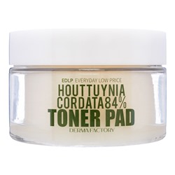 Derma Factory Houttuynia Cordata 84% Toner Pad Тонер-пэды для лица с экстрактом цветка хауттюйнии 150мл