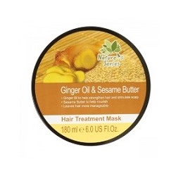 Маска для волос Boots на основе имбирного масла и кунжута 180 ml/ Natures Series  Hair Treatment Mask Ginger Oil Sesame butter 180 ml/
