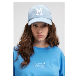 Mavi M Logo Baskılı Mavi Şapka 1912255-70775