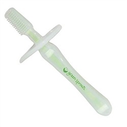 iPlay Inc., Green Sprouts, Силиконовая зубная щетка для младенцев, 3-12 месяцев