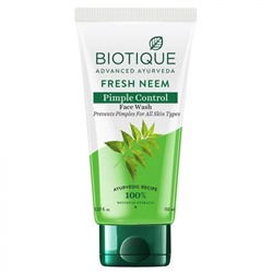 BIOTIQUE Fresh Neem Pimple Control Face Wash Очищающий гель для умывания против прыщей с нимом 150мл