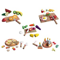 Playtive Holz Lebensmittel-Sets, aus Echtholz