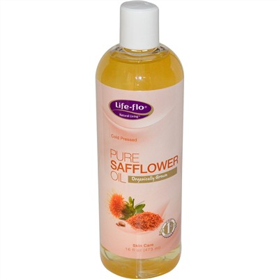 Life Flo Health, Чистое сафлоровое масло, для ухода за кожей, 16 жидких унций (473 мл)