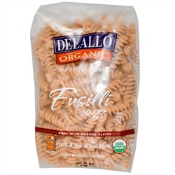 DeLallo, Фузилли № 27, макароны из 100% цельной пшеницы, 16 унций (454 г)