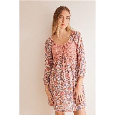 Vestido camisola bambula boho