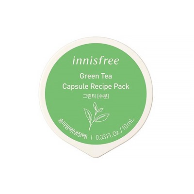 Capsule Recipe Pack-Green Tea (Sleeping Pack), Маска для лица с экстрактом зеленого чая (увлажение)