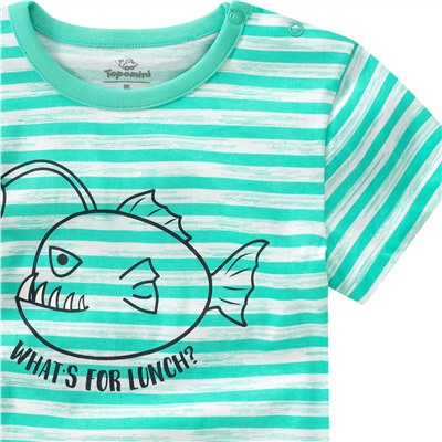 Baby T-Shirt mit Piranha-Print