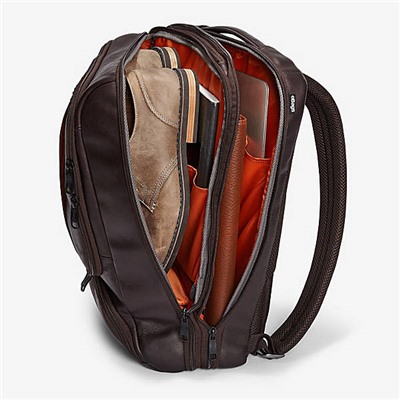 Pro Slim Leather Laptop Backpack