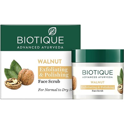 BIOTIQUE Walnut Exfoliating &amp; Polishing Face Scrub Очищающий скраб для лица с маслом грецкого ореха 50г