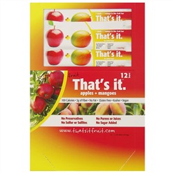 That's It, Фруктовые батончики, яблоки + манго, 12 батончиков, 1,2 унции (420 г) каждый
