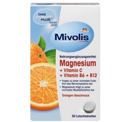 Magnesium + Vitamin C + Vitamin B6 + B12, Lutschtabletten 30 St., 45 g
