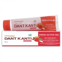 PATANJALI Dant Kanti Fresh Active Gel Toothpaste Зубная паста-гель с аюрведическими травами 80г