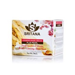 Крем для лица Sritana с женьшенем, улиточной слизью и жемчугом 30 мл /Sritana Ginseng Snail Pearl cream 30 ml