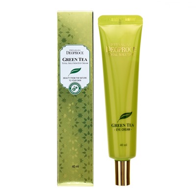 DEOPROCE PREMIUM GREENTEA TOTAL SOLUTION EYECREAM Крем для кожи вокруг глаз с экстрактом зелёного чая 40мл