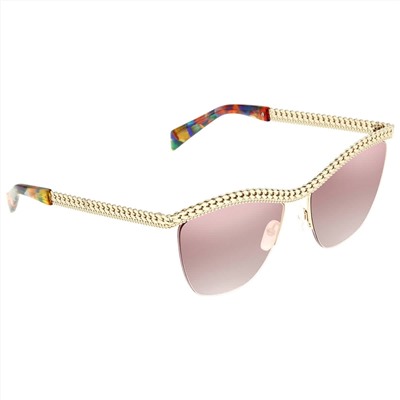 Moschino Ladies Gold Tone Butterfly Sunglasses MOS010/S0PSXVQ57