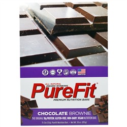 Pure Fit Bars, Premium Nutrition Bars, "Chocolate Brownie" Батончики, 15 штук по 2 унции (57 г) каждая