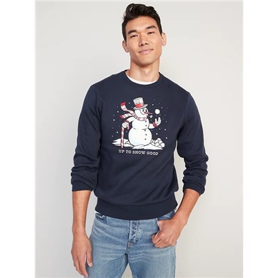Holiday Graphic Crew-Neck Sweatshirt for Men