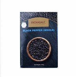 PATANJALI Black Pepper Whole Перец чёрный горошек 100г