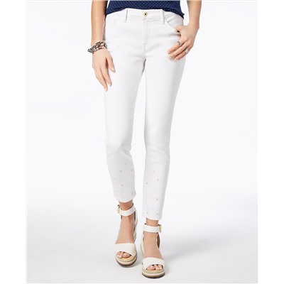 Tommy Hilfiger Skinny Embroidered Ankle Jeans