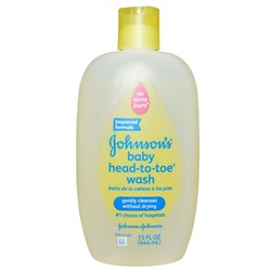 Johnson's Baby, Детское очищающее средство Head-To-Toe, 15 жидких унций (443 мл)