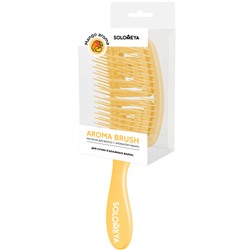 [SOLOMEYA] Расческа для сухих и влажных волос АРОМАТ МАНГО Solomeya Wet Detangler Brush Rectangular Mango, 1 шт.