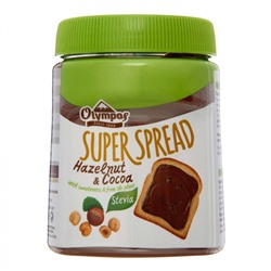 OLIMPOS Super Spread Hazelnut&amp;Cocoa Паста шоколадно ореховая с фундуком без сахара со стевией и маслом Ши 350г