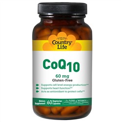 Country Life, Коэнзим Q10, 60 мг, 60 вегетарианских капсул