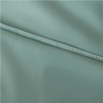 Комплект постельного белья Однотонный Сатин Премиум широкий кант на резинке OCPKR019