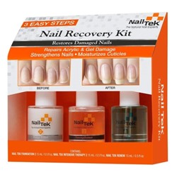 Nail Tek Nail Recovery Kit with Renew Cuticle Oil Strengthener and Ridge Filler