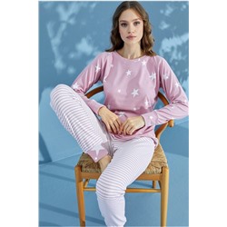 bendengiy Kadın Termal Uzun Kollu Cepli Yumuşak Kumaşlı Pijama Takımı 35948