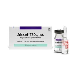 AKSEF 750 mg IM enj. toz içeren 1 flakon