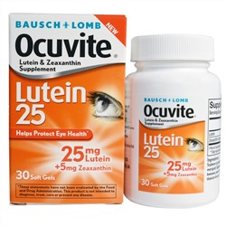 Bausch & Lomb Ocuvite, Лютеин 25, 30 мягких желатиновых капсул