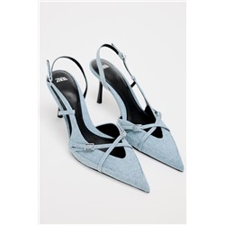 FEW ITEMS LEFT DENIM HIGH-HEEL SHOES