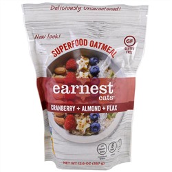 Earnest Eats, Superfood Oatmeal, Cranberry + Almond + Flax, 12.6 oz (357 g)