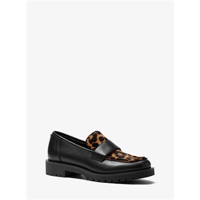 MICHAEL MICHAEL KORS Holland Leopard Print Calf Hair and Leather Loafer