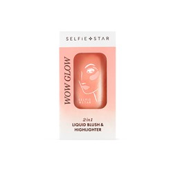 [SELFIE STAR] Жидкие румяна + хайлайтер для лица и тела БЛЕСК 2 in 1 Liquid Blush & Highlighter Wow Glow Glitz, 20 мл