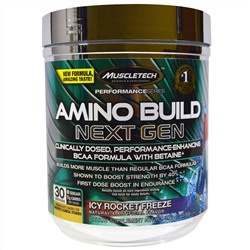 Muscletech, Amino Build Next Gen BCAA Formula With Betaine Icy Rocket Freeze, 9.73 oz (276 g)