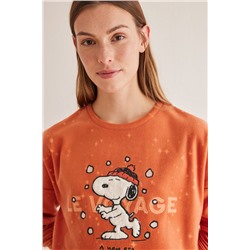 Pijama polar Snoopy naranja