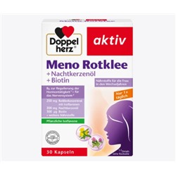 Meno Rotklee + Nachtkerzenöl + Biotin Kapseln 30 St., 34,4 g